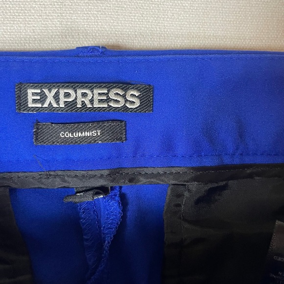 Express Columnist Women's Ankle Pants Royal Blue Mid-Rise Straight Leg - Size 4R - Picture 5 of 10